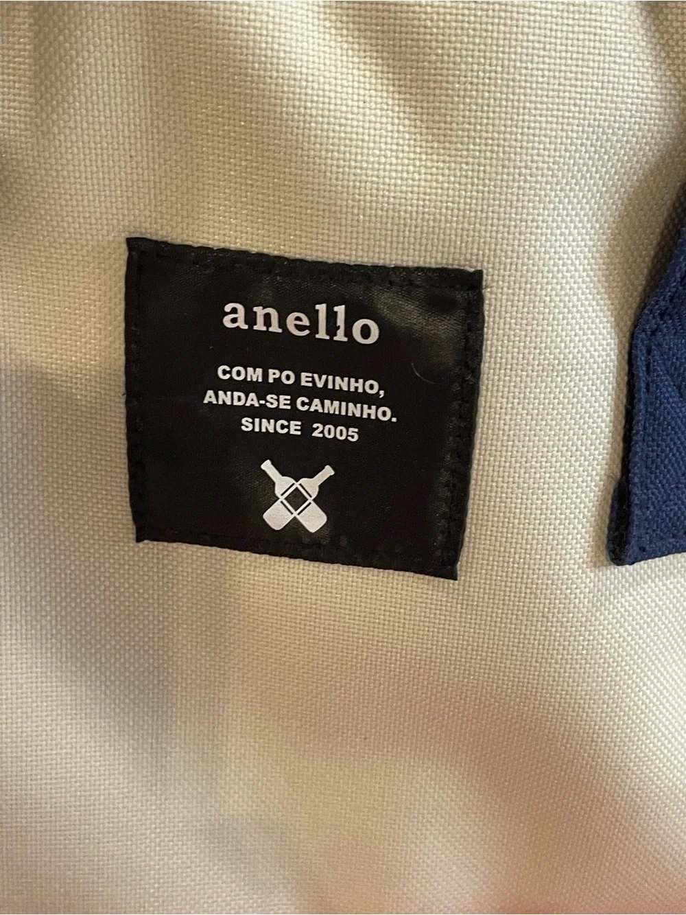 Anello Colorblock Backpack Navy Cream Red Large Doctor Bag Travel Preppy Bag